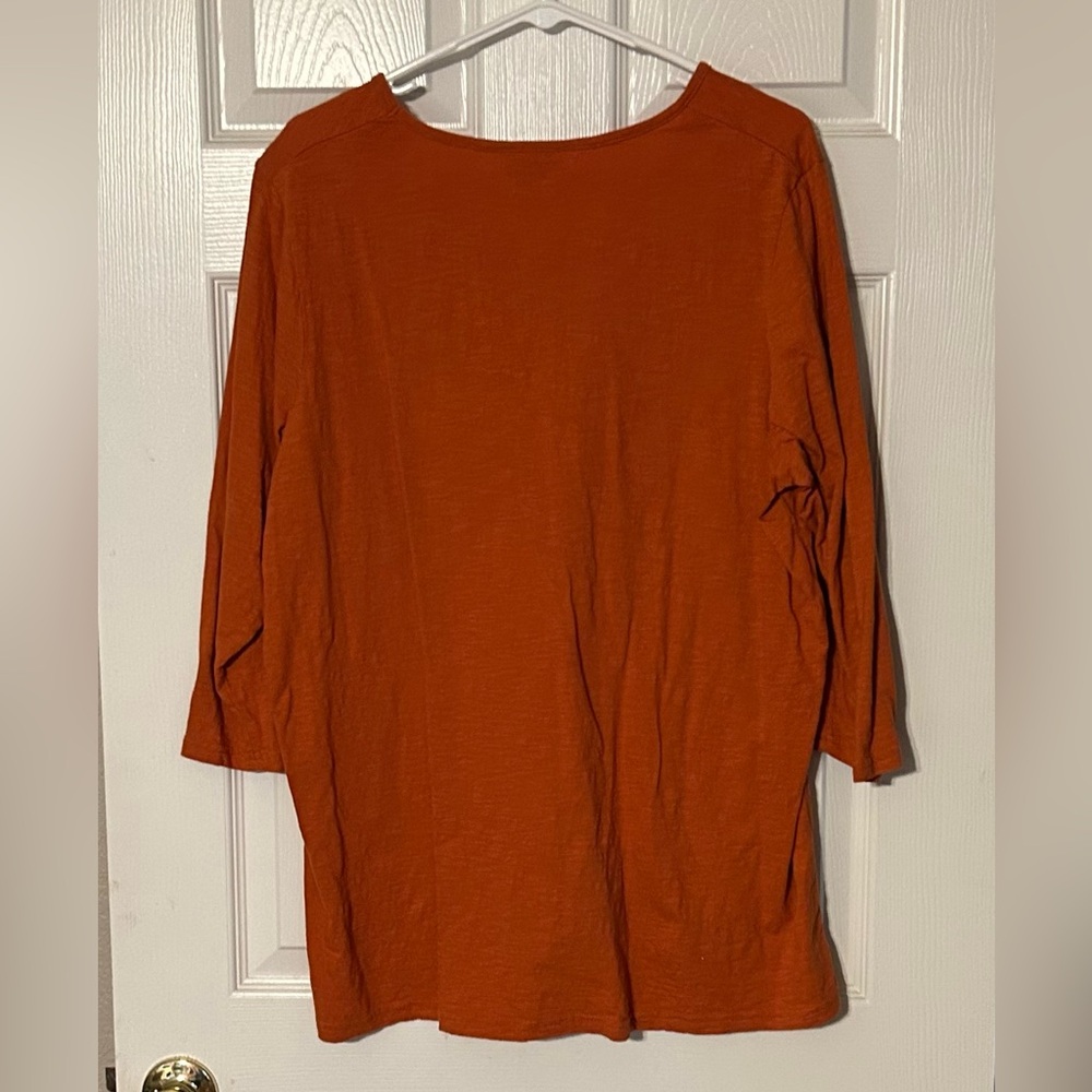 Orange Spider Web Embellished Women's Top - Perfect for Halloween - Picture 4 of 6